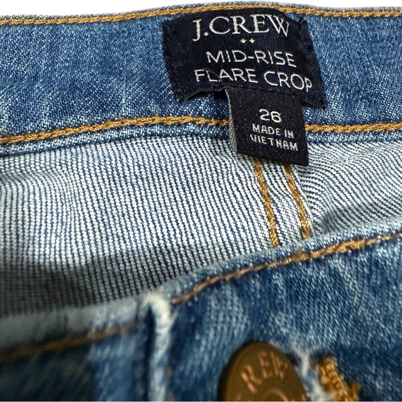 J. Crew Mid-Rise Flare Crop Jeans Women’s Size 26 - Picture 5 of 5